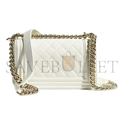 CHANEL SMALL QUILTED BOY BAG A67085 B05839 10601 (20.5*12*8.5cm)