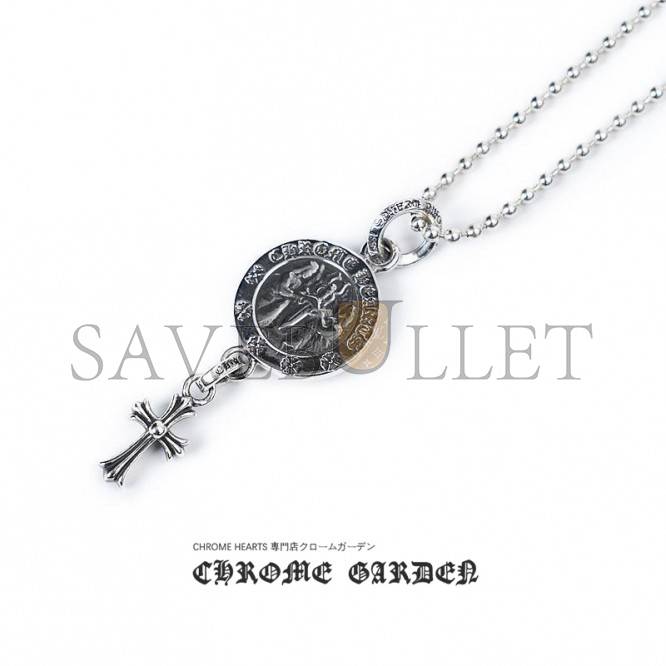 CHROME HEARTS ANGEL MEDALLION BABY CROSS CHARM