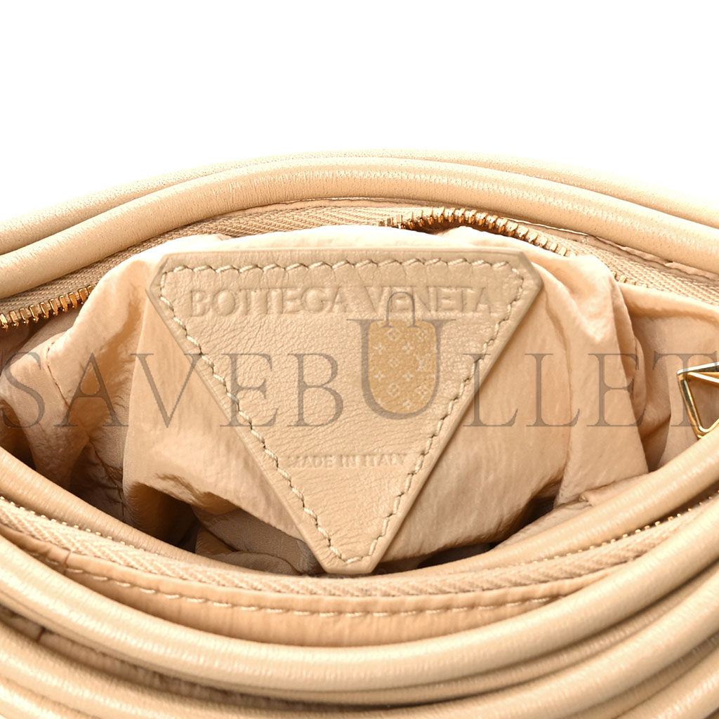 BOTTEGA VENETA NAPPA MINI TUBULAR DOUBLE KNOT PORRIDGE (26*10*9cm)