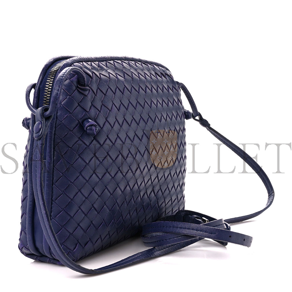 BOTTEGA VENETA NAPPA INTRECCIATO NODINI CROSSBODY MESSENGER PURPLE (23*19*5cm)