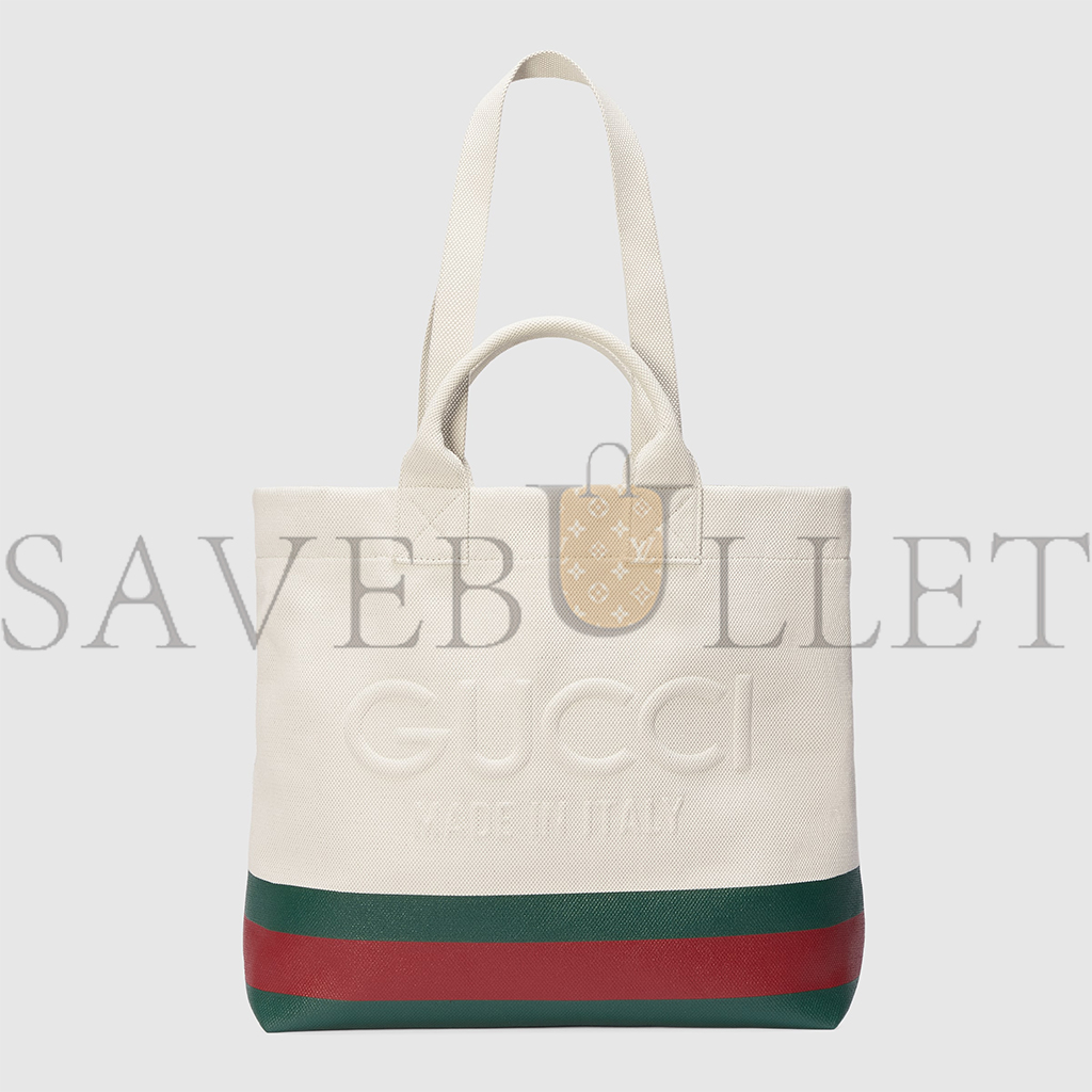 GUCCI CANVAS TOTE BAG WITH EMBOSSED DETAIL 782741  (40*38*17cm)