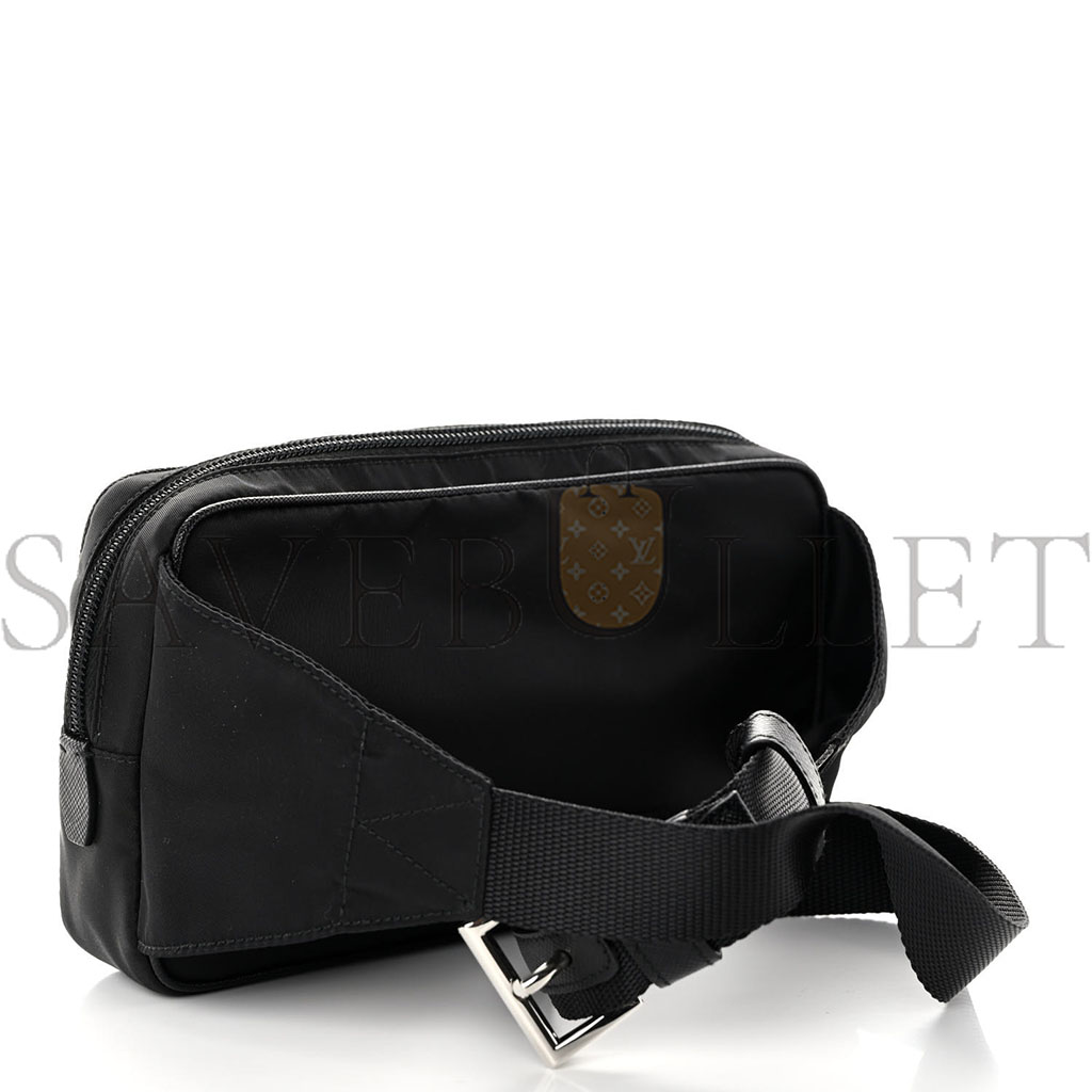 PRADA TESSUTO NYLON BELT BAG BLACK (22*13*5cm) PRADA TESSUTO NYLON BELT BAG BLACK (22*13*5cm)