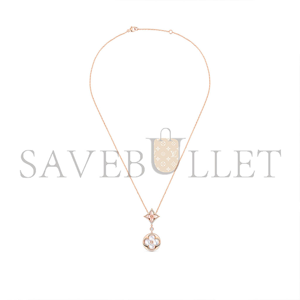 LOUIS VUITTON COLOUR BLOSSOM NECKLACE, PINK GOLD, PINK MOTHER-OF-PEARL, WHITE MOTHER-OF-PEARL AND DIAMOND Q94355