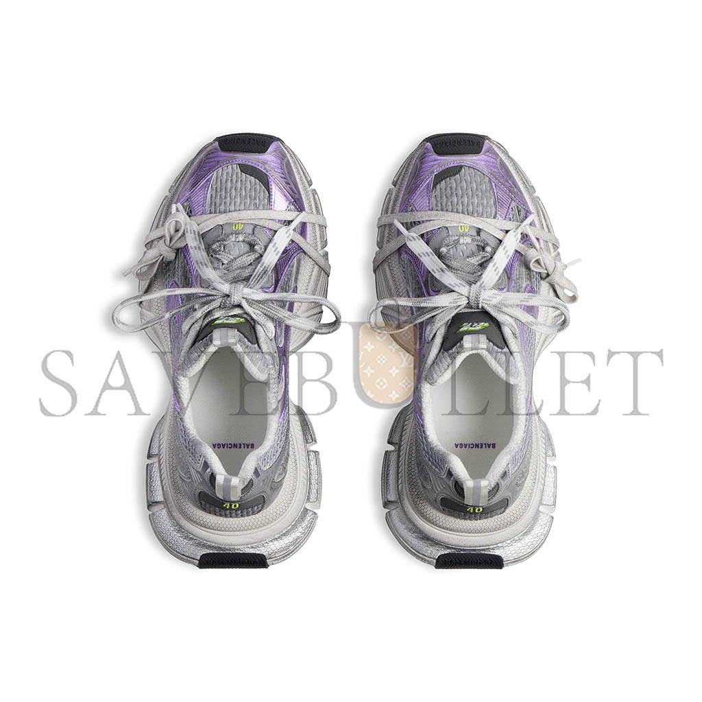 BALENCIAGA WOMEN'S 3XL SNEAKER IN GREY PURPLE WHITE 734731W3XL51259