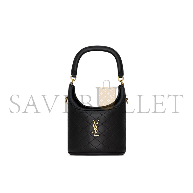 YSL GABY BUCKET BAG IN LAMBSKIN 7639611EL071000 (19*17*15cm)