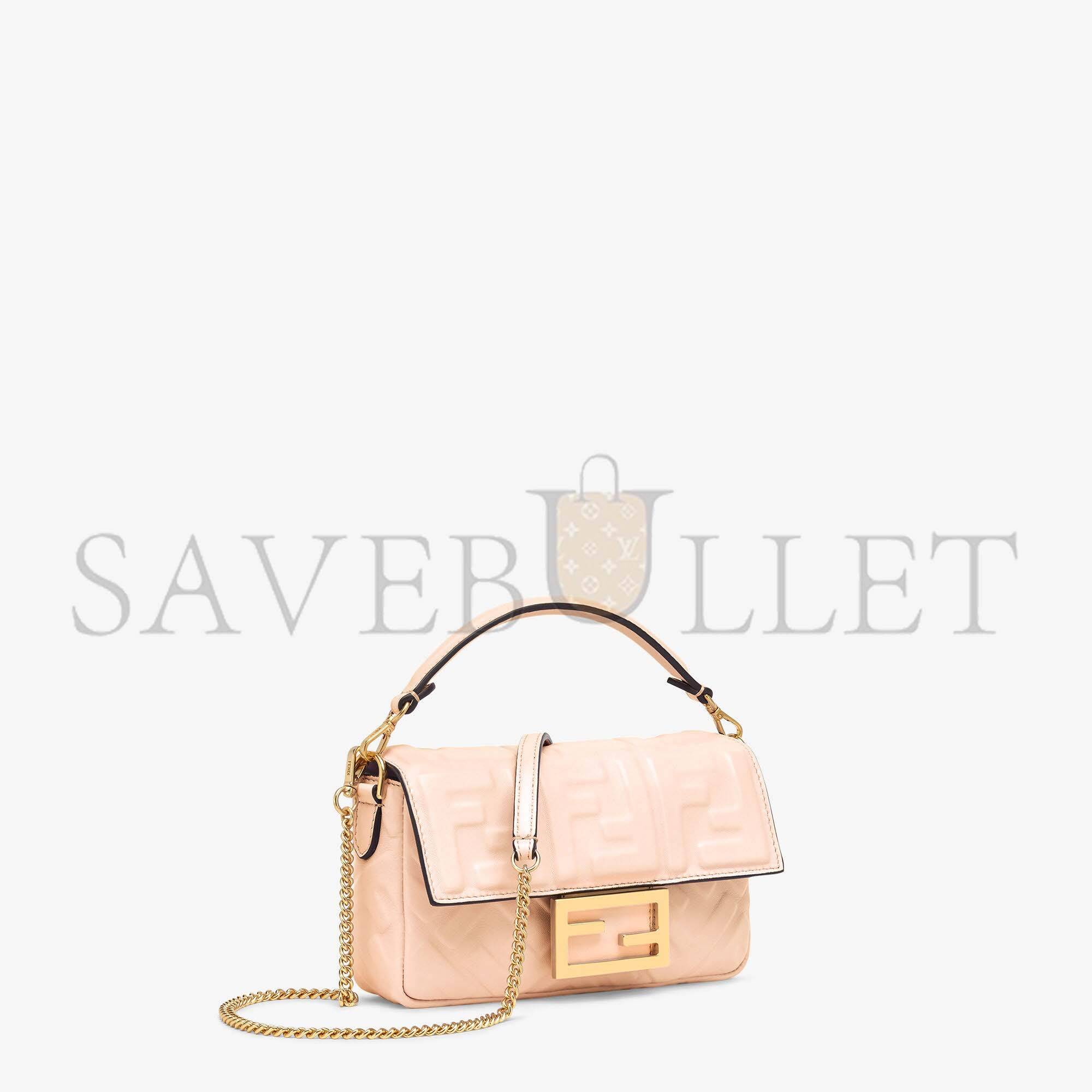 FENDI BAGUETTE MINI - PALE PINK NAPPA LEATHER BAG 8BS017A72VF171M (19*11.5*4cm)