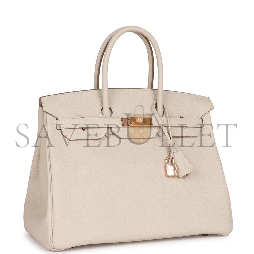 HERMES BIRKIN 35 CRAIE TOGO ROSE GOLD HARDWARE 39892639252574 (35cm)