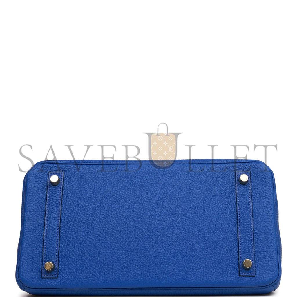 HERMES BIRKIN 30 BLEU ROYAL TOGO GOLD HARDWARE (30cm)