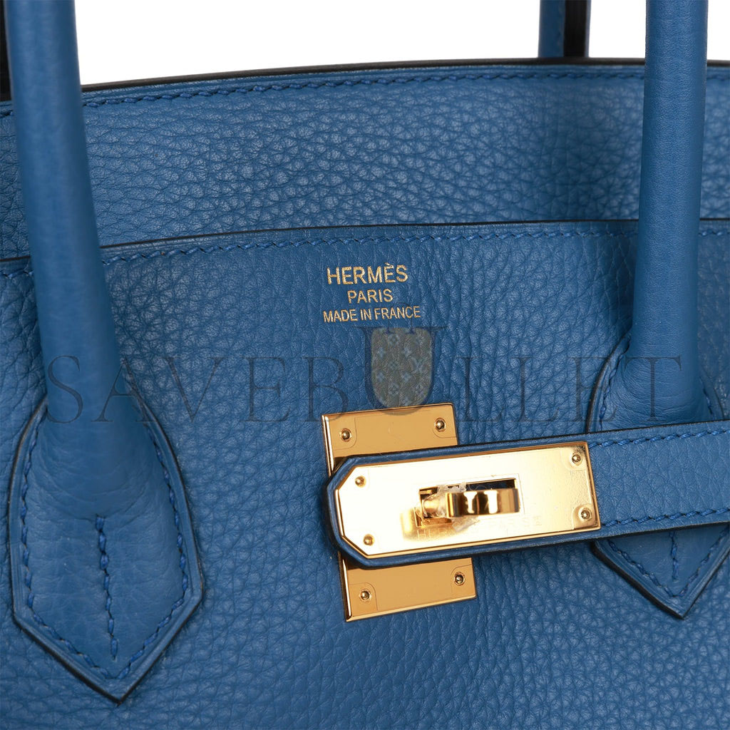 HERMES BIRKIN 35 BLEU AGATE TOGO GOLD HARDWARE (35cm)