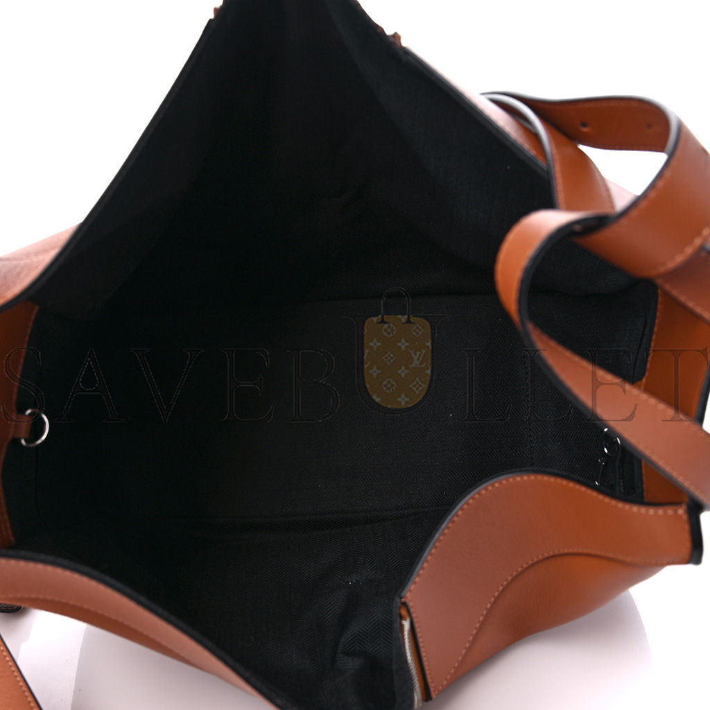 LOEWE CALFSKIN SMALL HAMMOCK SHOULDER BAG TAN (30*25*13.5cm)