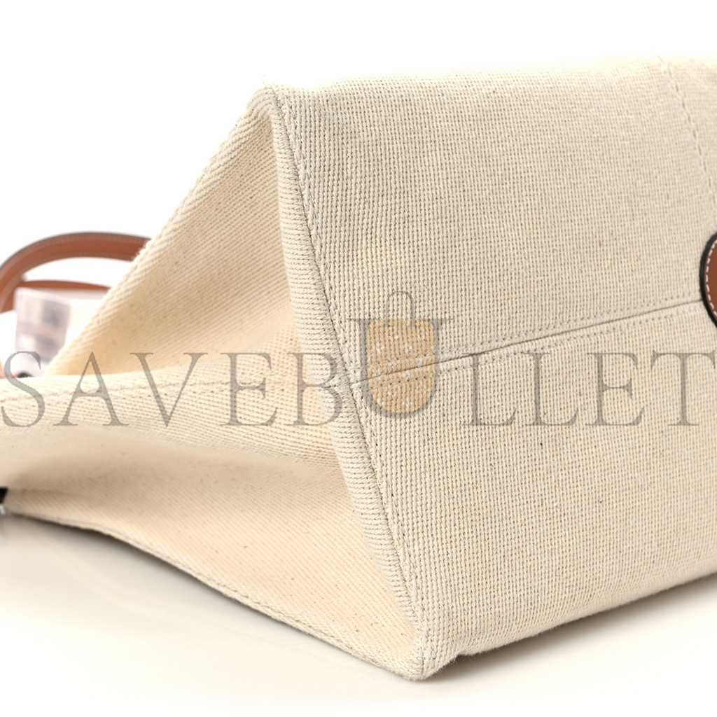 LOEWE CANVAS CALFSKIN SMALL CUSHION TOTE BEIGE (32*23*15cm)