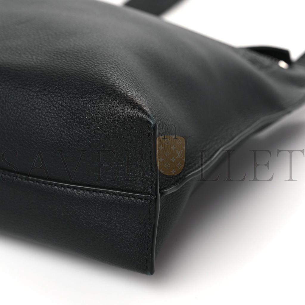 LOEWE SOFT GRAINED CALFSKIN MEDIUM T MESSENGER BAG BLACK (35*26*8cm)