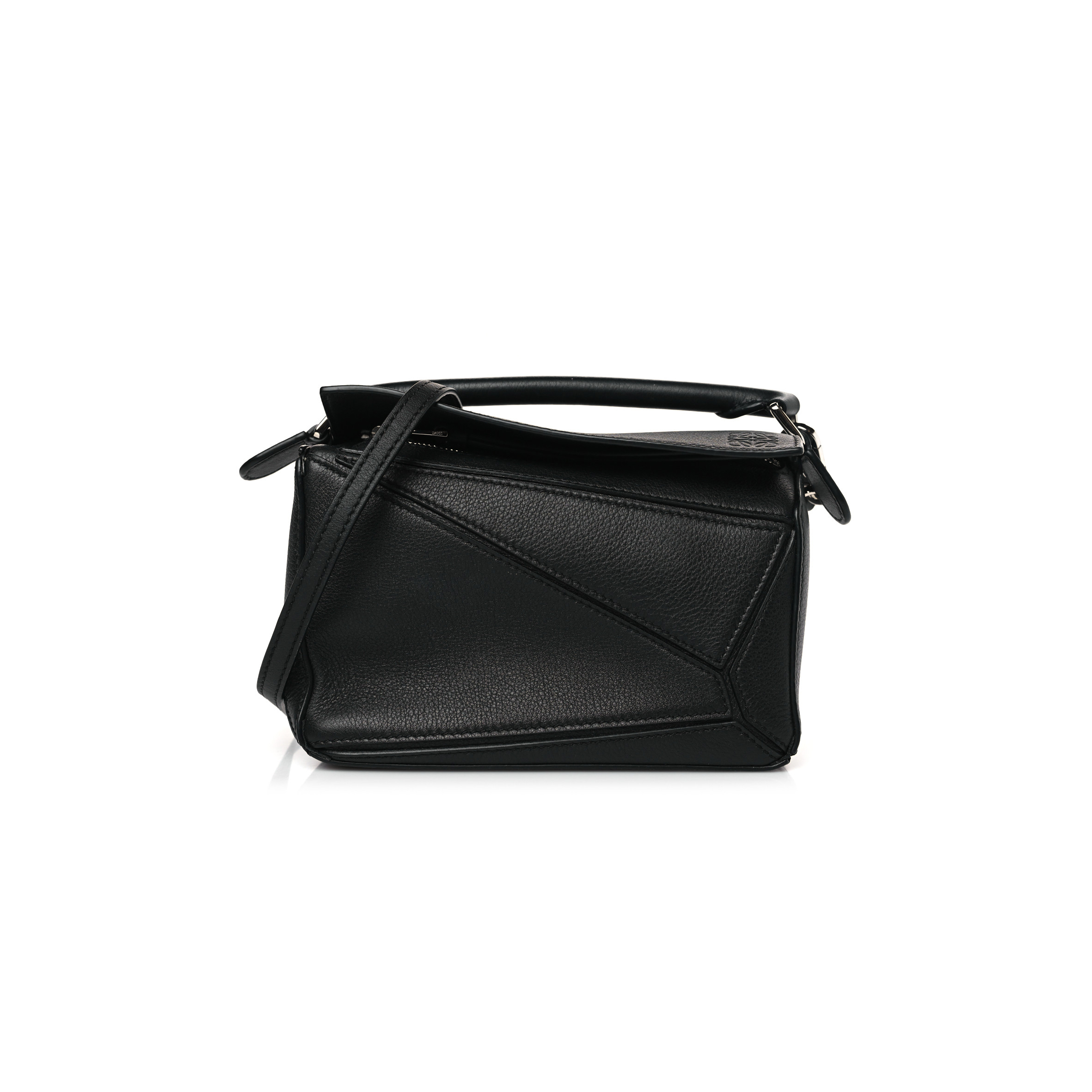 LOEWE CALFSKIN MINI PUZZLE BAG BLACK (18*12.5*8cm)