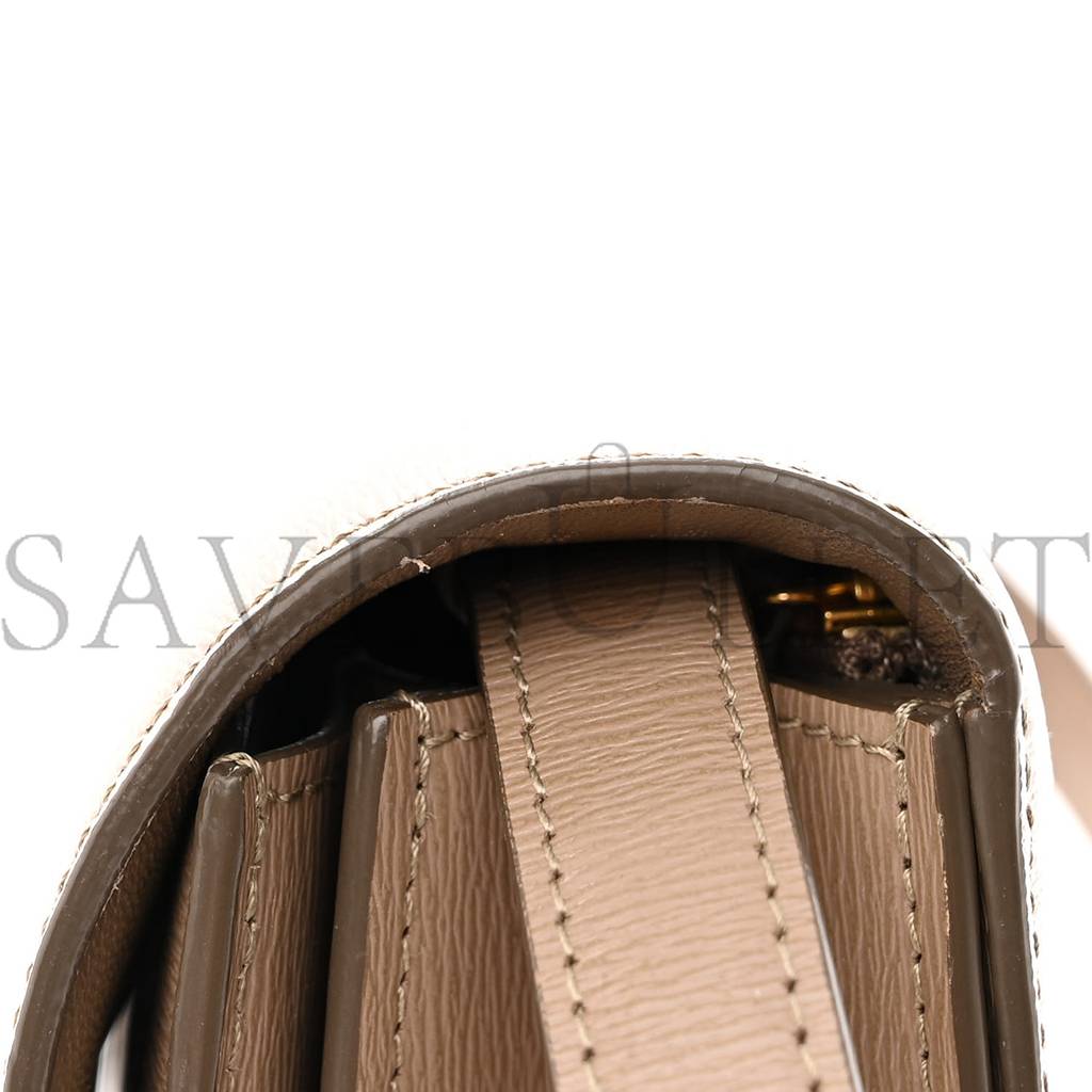 CELINE LIEGE CALFSKIN MEDIUM CLASSIC BOX FLAP BAG TAUPE (23*17*6cm)